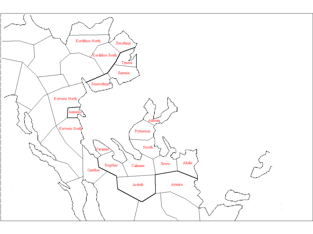 Selhomarr Political Map by Aleksei Andrievski, December 1998