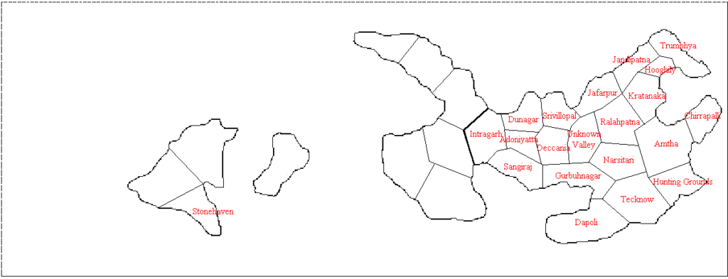 Shahjapur Political Map by Aleksei Andrievski, December 1998