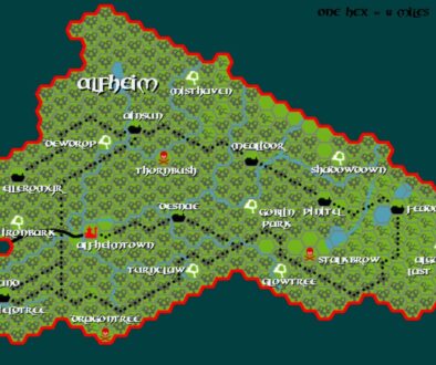 Alfheim, 8 miles per hex by Tim Roberts, c. July 2001