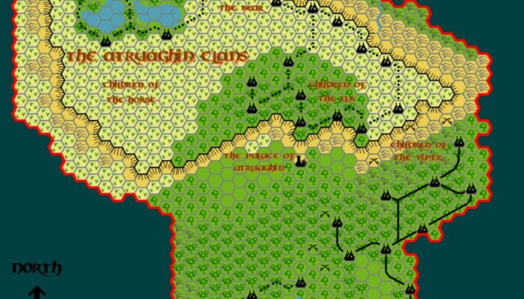 The Atruaghin Clans, 8 miles per hex by Tim Roberts, c. July 2001