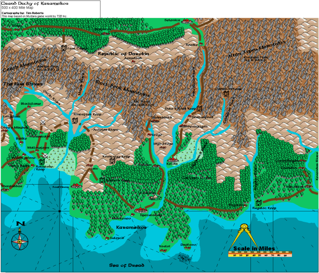 Grand Duchy of Karameikos by Tim Roberts, March 1998