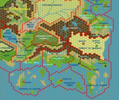 The Known World, 24 miles per hex by Tim Roberts, c. July 2001