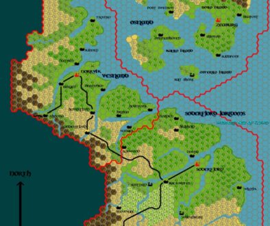 The Northern Reaches, 8 miles per hex by Tim Roberts, c. July 2001