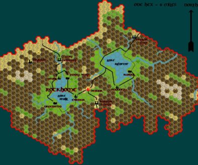 The Kingdom of Rockhome, 8 miles per hex by Tim Roberts, c. July 2001