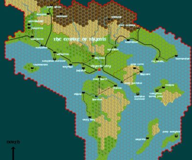 The Empire of Thyatis, 8 miles per hex by Tim Roberts, c. July 2001