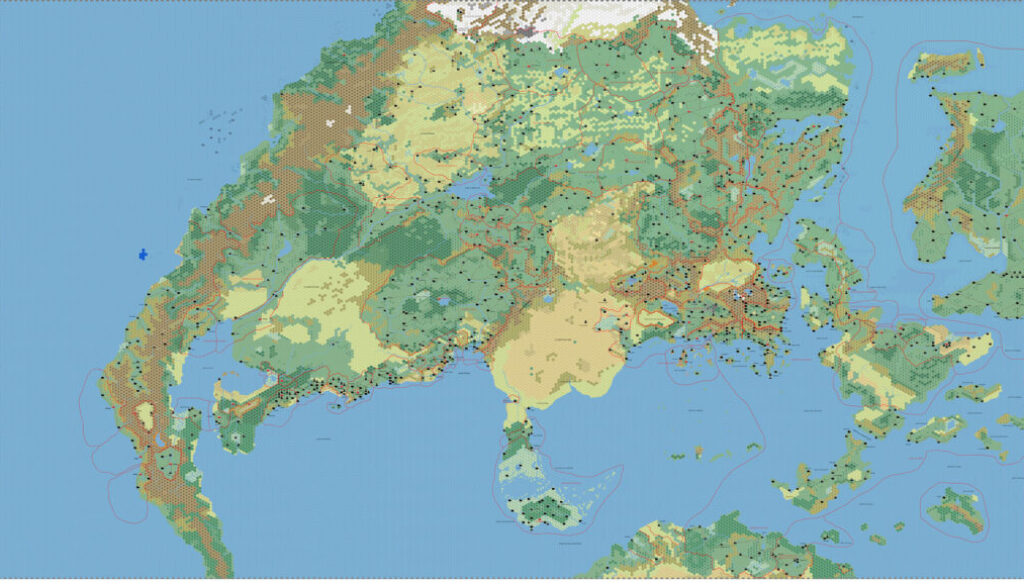 Kal’s Brun South, 24 miles per hex | Atlas of Mystara