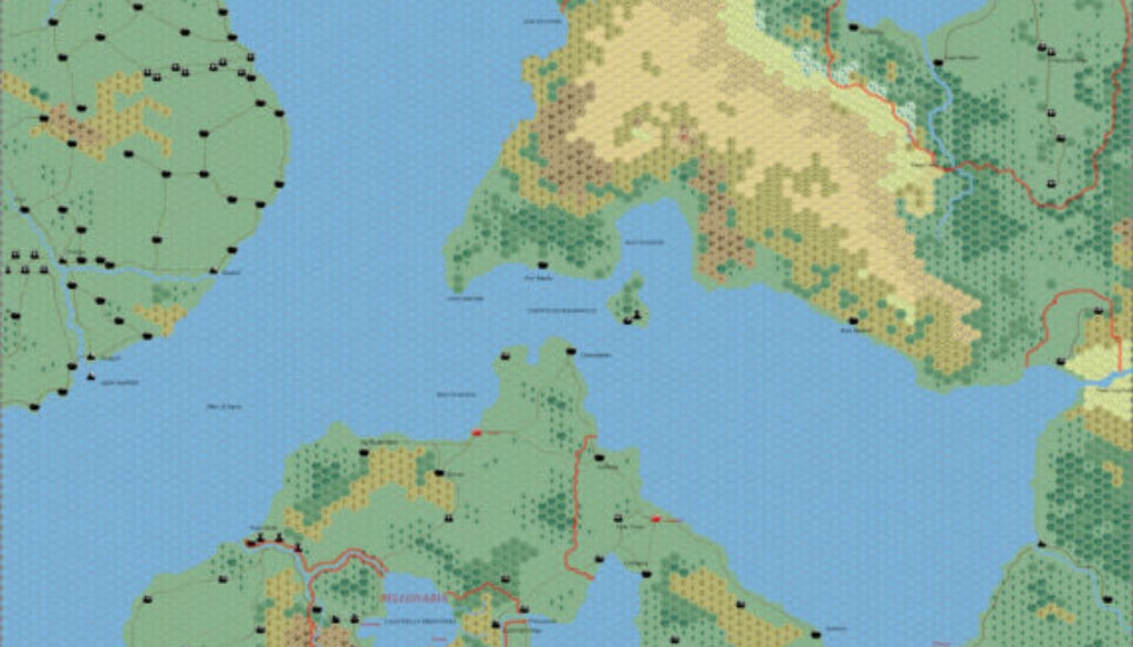 Bellissaria and Esterhold, 24 miles per hex by Andrea Francolini, January 2005