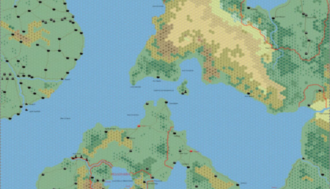 Bellissaria and Esterhold, 24 miles per hex by Andrea Francolini, January 2005