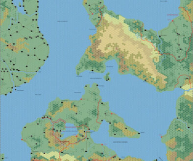 Bellissaria and Esterhold, 24 miles per hex by Andrea Francolini, January 2005