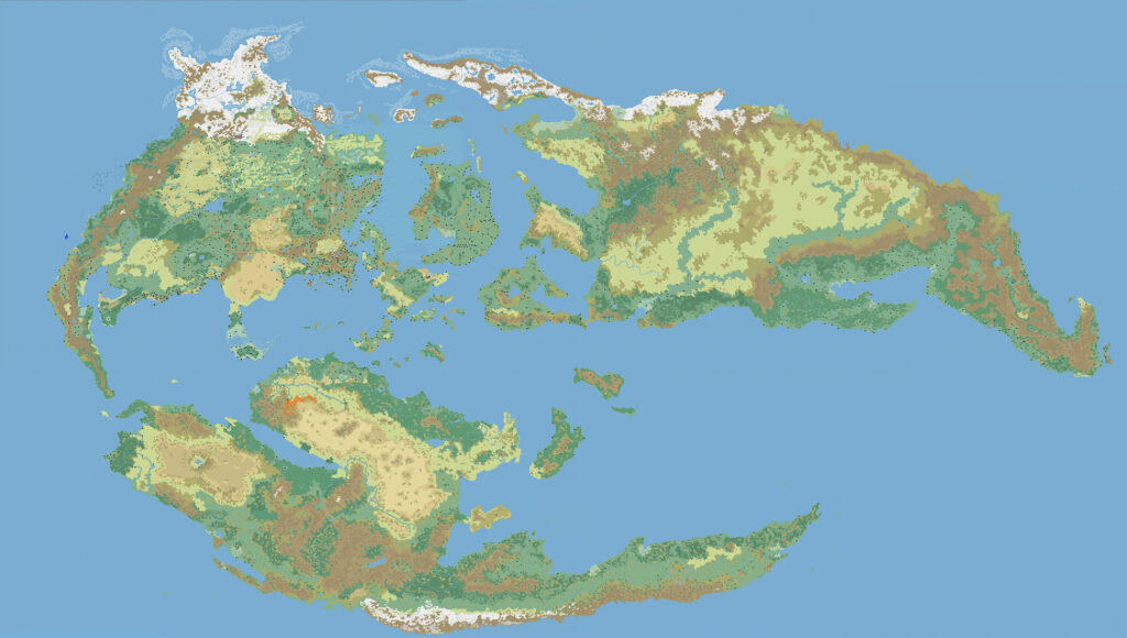 Mystara, 24 miles per hex by Andrea Francolini, c. November 2006