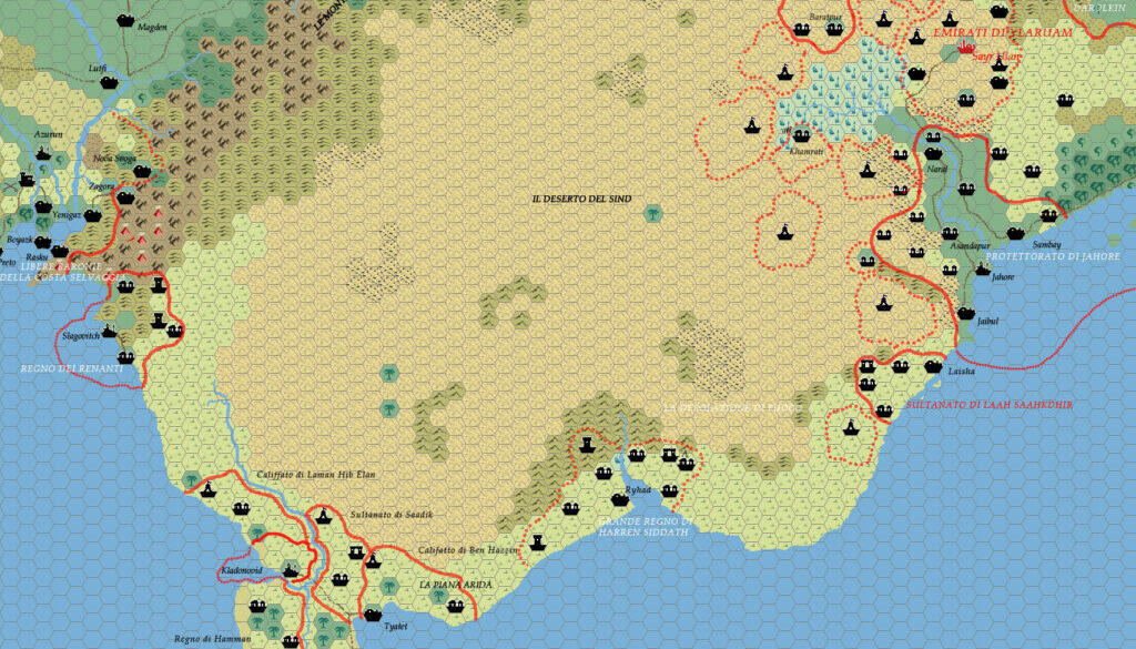 Sind 1160 AC, 24 miles per hex by Andrea Francolini, January 2009