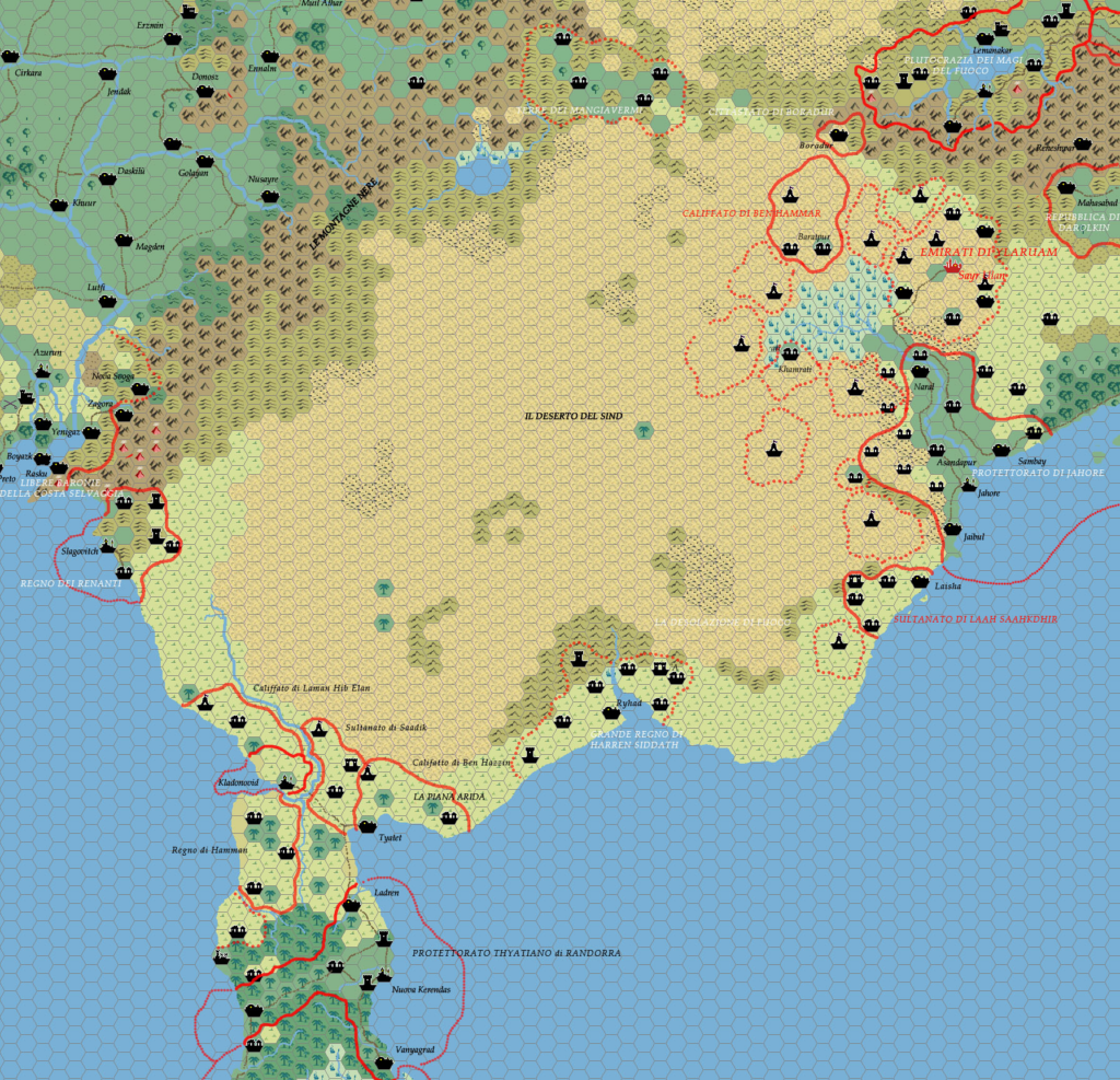 Sind 1160 AC, 24 miles per hex by Andrea Francolini, January 2009