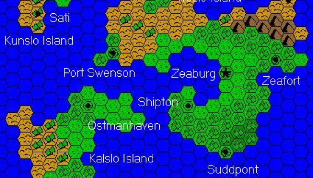 Ostland, 8 miles per hex by Jacob Skytte, August 2002