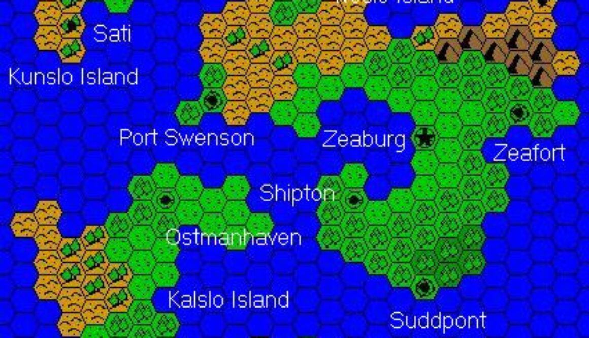 Ostland, 8 miles per hex by Jacob Skytte, August 2002