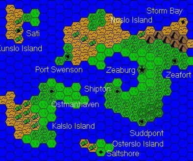 Ostland, 8 miles per hex by Jacob Skytte, August 2002