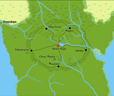 Replica of Champions of Mystara map of Ulimwengu