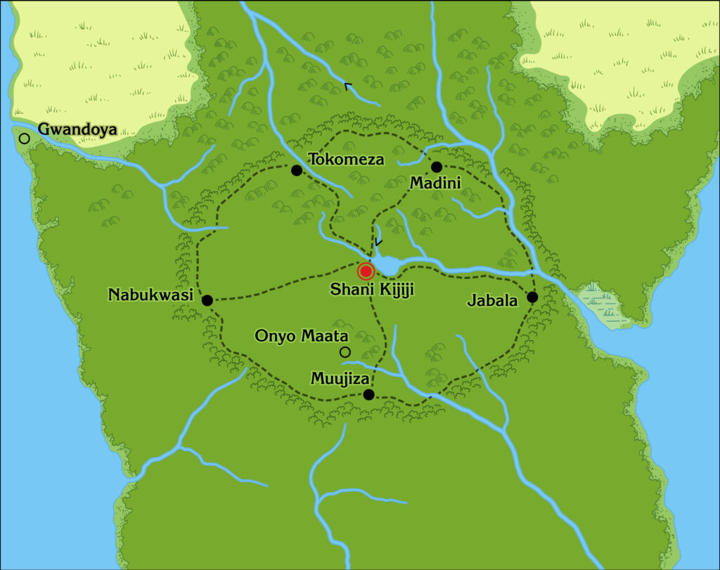 Replica of Champions of Mystara map of Ulimwengu