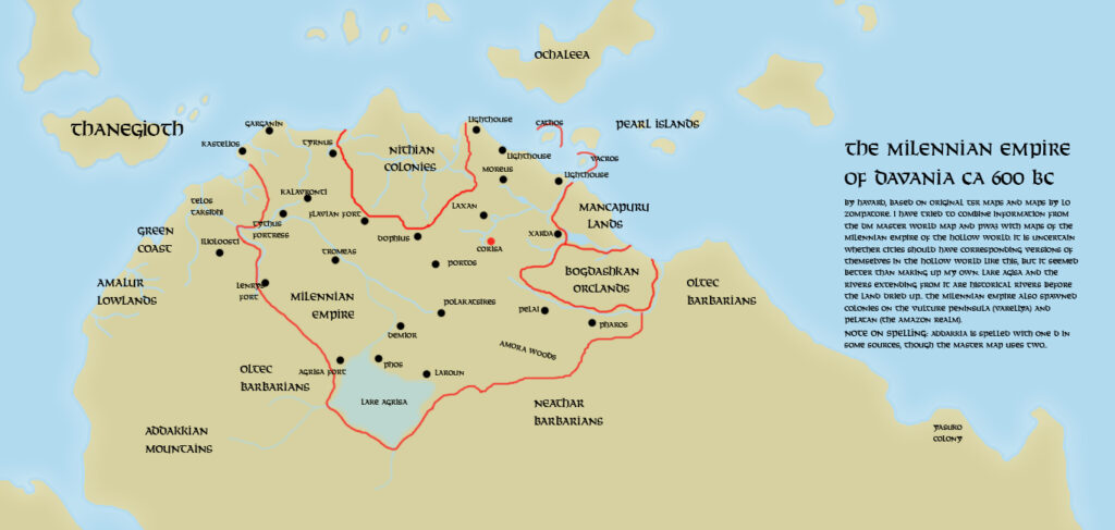 The Milenian Empire, c. 600 BC v1 by Håvard, January 2009