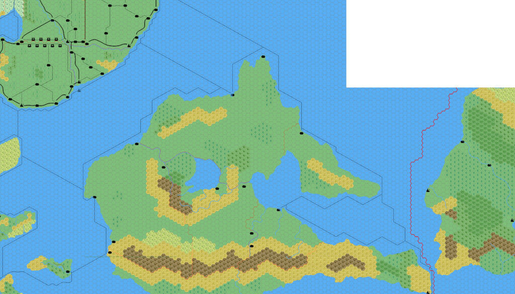 Bellissaria, 24 miles per hex by Mark Howard, July 2005