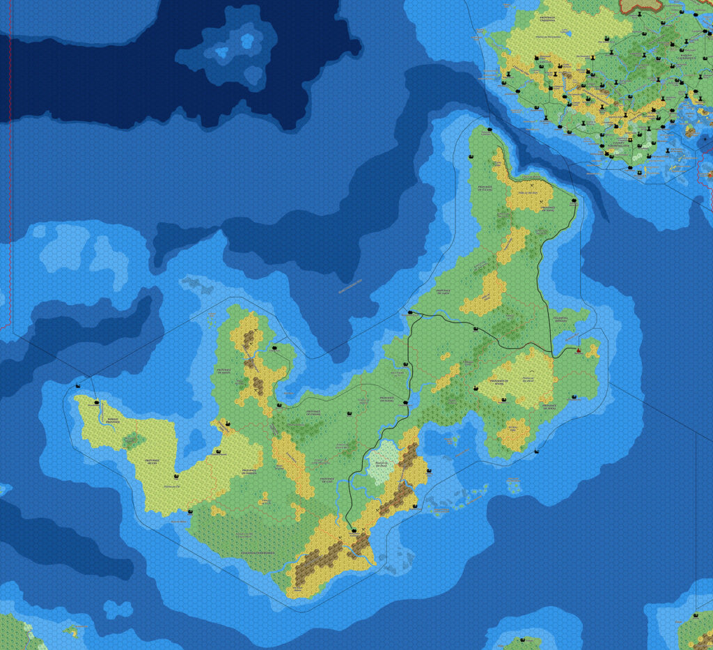 Ochalea, 8 miles per hex by Mark Howard, May 2021