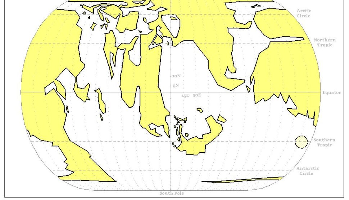 Precataclysmic Mystara centred on Blackmoor by Michele Carpita, August 2005