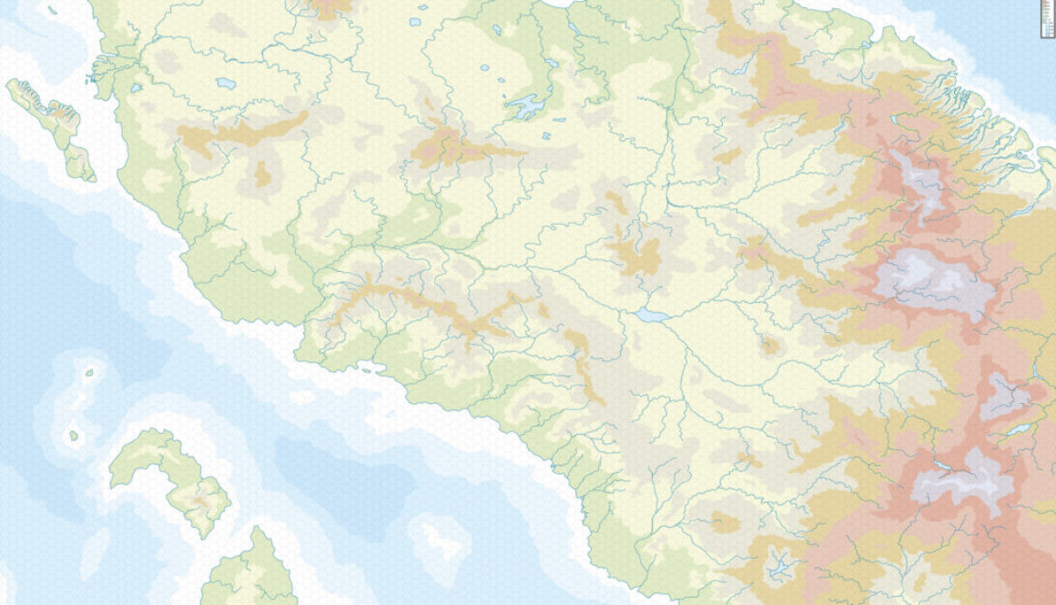 Thonia, 24 miles per hex by Topographic Mark Howard, July 2025