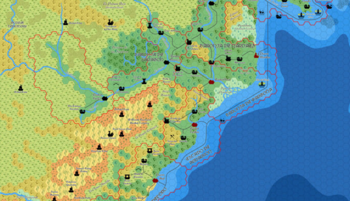 The Western Gulf of Hule, 8 miles per hex v1 by Mark Howard, June 2025