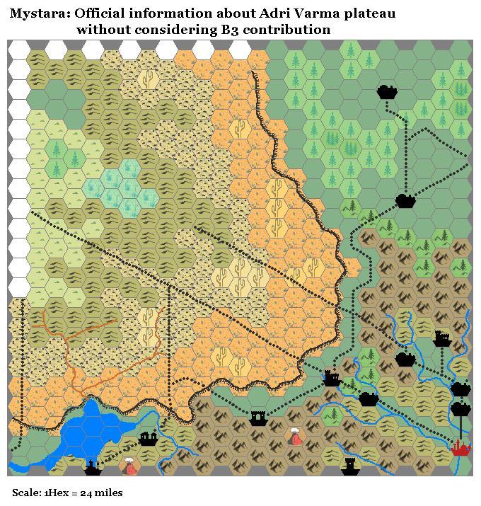 Adri Varma Plateau, 24 miles per hex by Michele Carpita, February 2006
