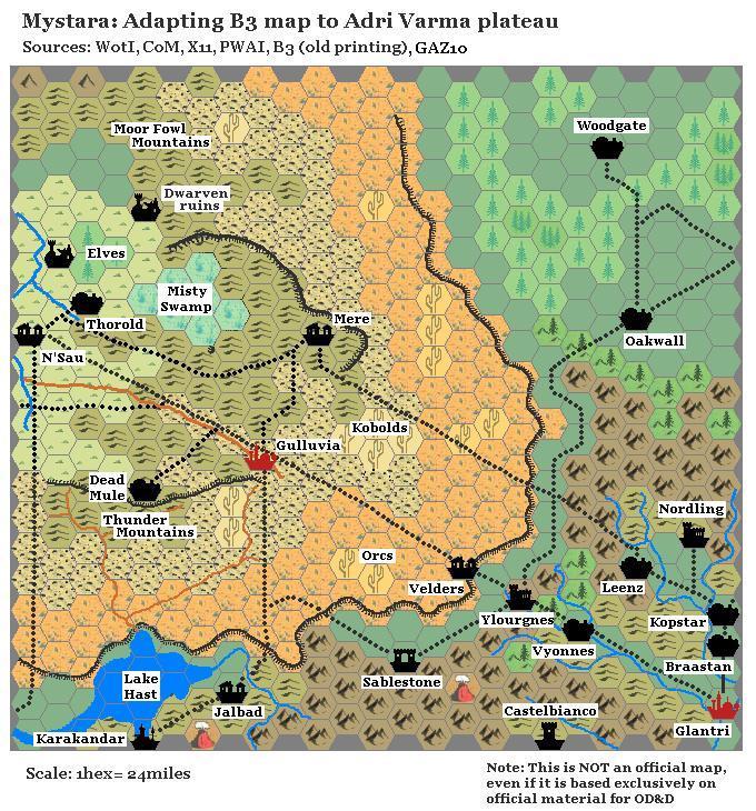 Adri Varma Plateau, 24 miles per hex with B3 additions by Michele Carpita, February 2006