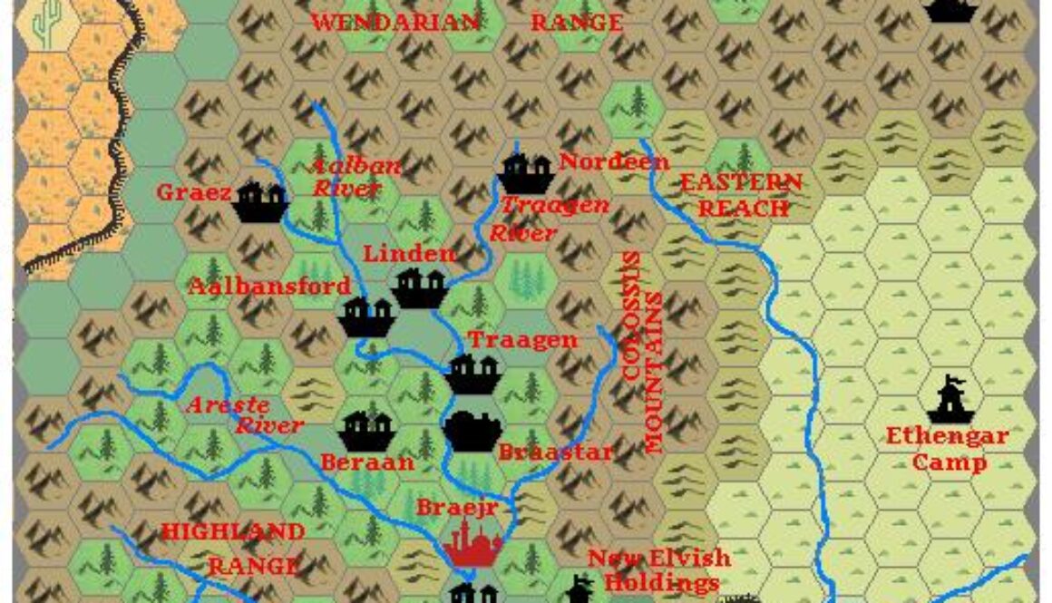 The Highlands 500 AC, 24 miles per hex by Michele Carpita, July 2006