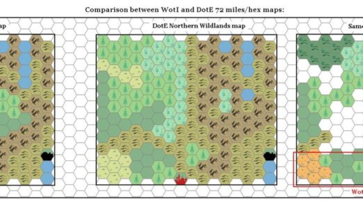 Northern Wildlands, 72 miles per hex by Michele Carpita, March 2006