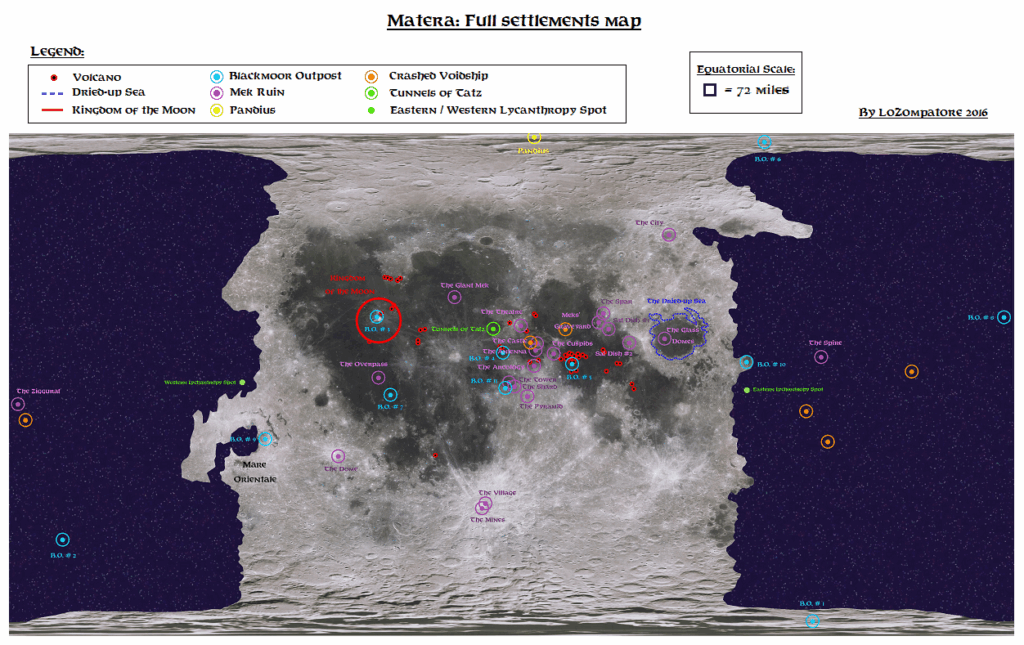 Matera: Full Settlements Map by Michele Carpita, February 2016