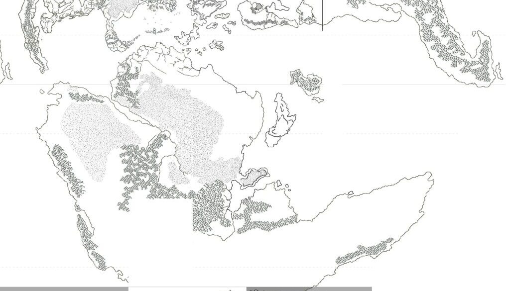 Draft map of the Southern Hemisphere by Michele Carpita, September 2009
