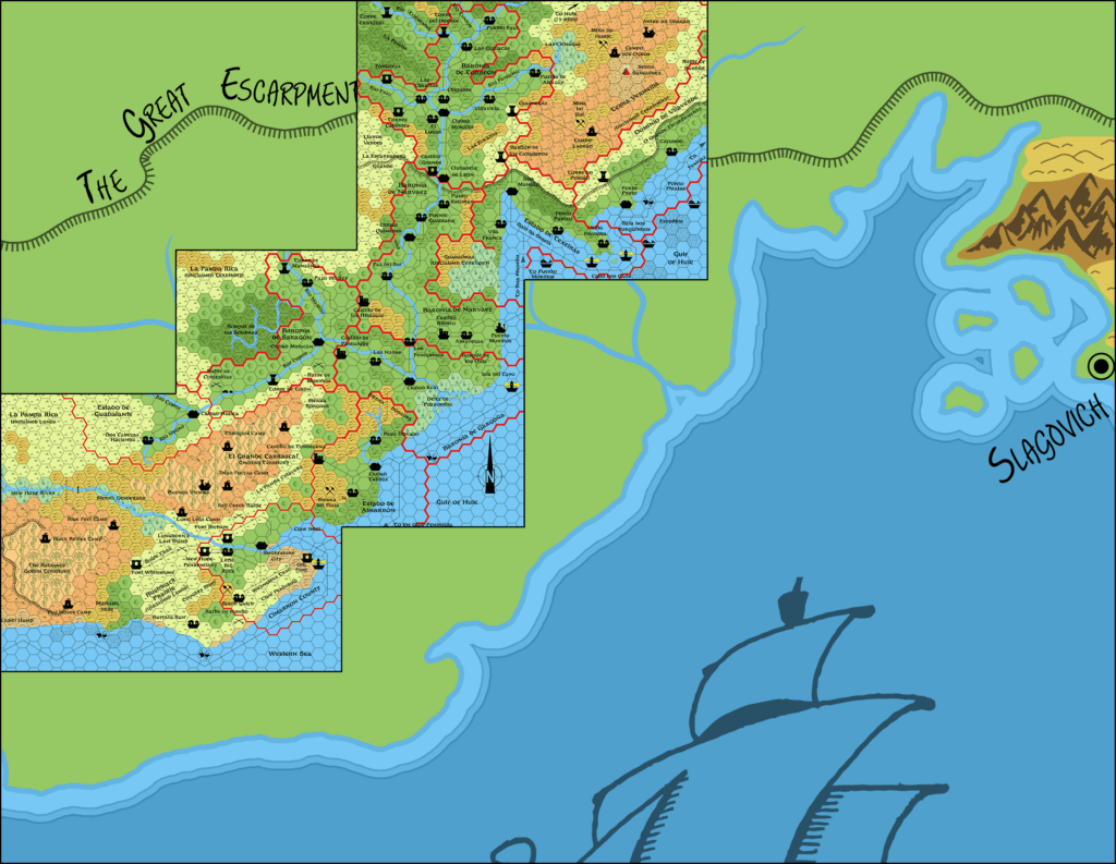 The Gulf of Hule Problem: X9 had more coastline than appeared in Dragon 174-176’s maps.