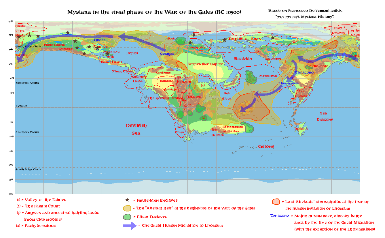 Mystara, 10,500 BC by Michele Carpita, July 2016