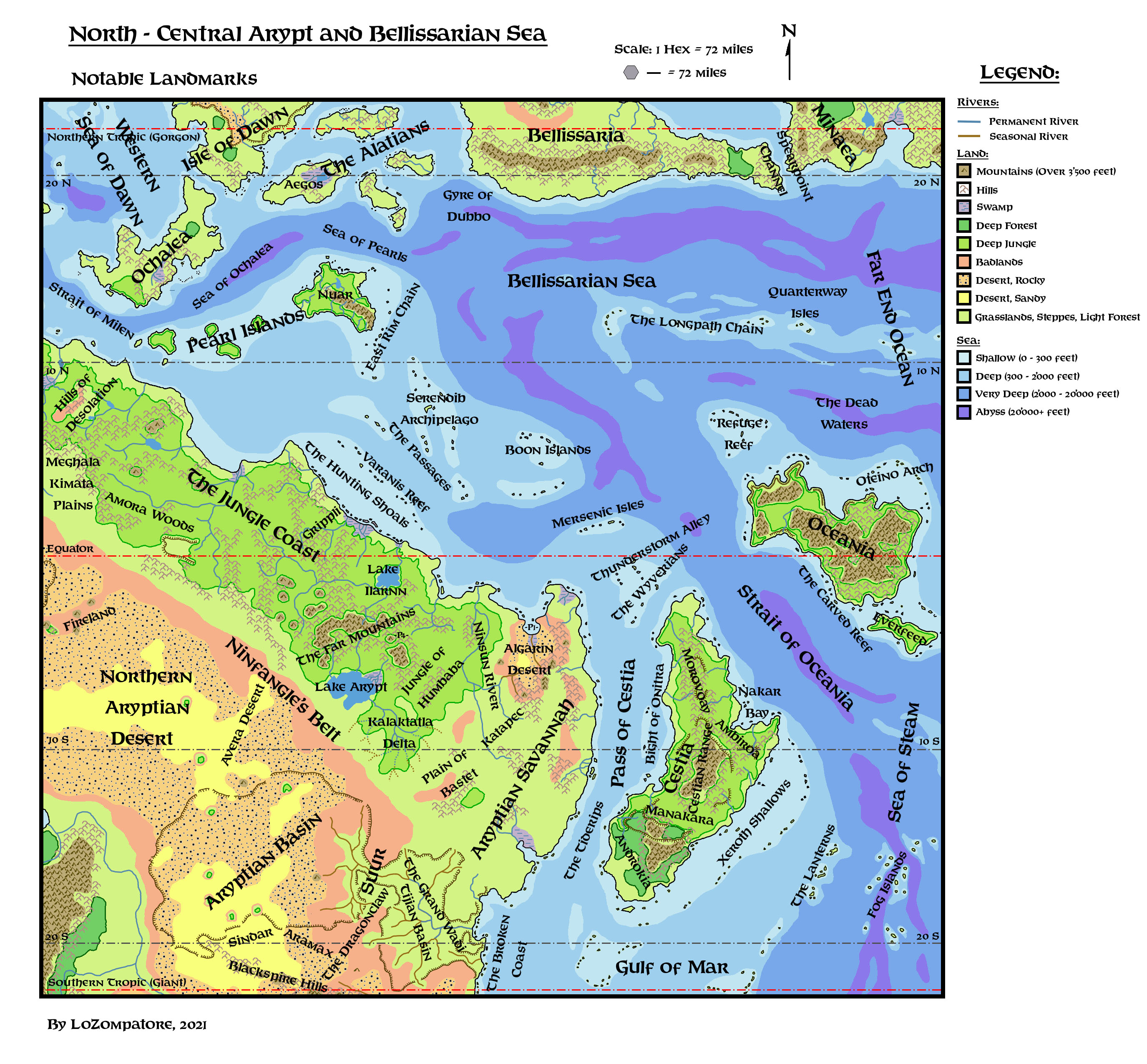 North Central Arypt Landmarks by Michele Carpita, June 2021
