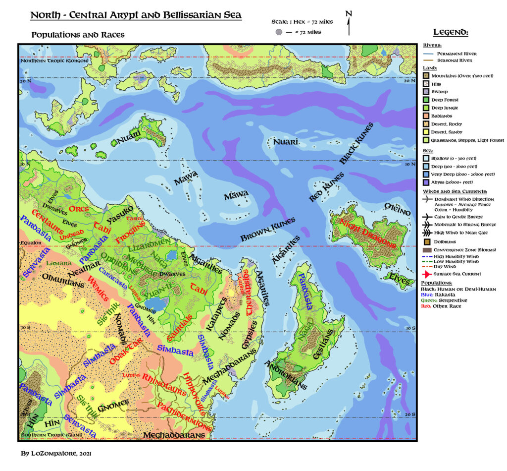 North Central Arypt Populations by Michele Carpita, June 2021