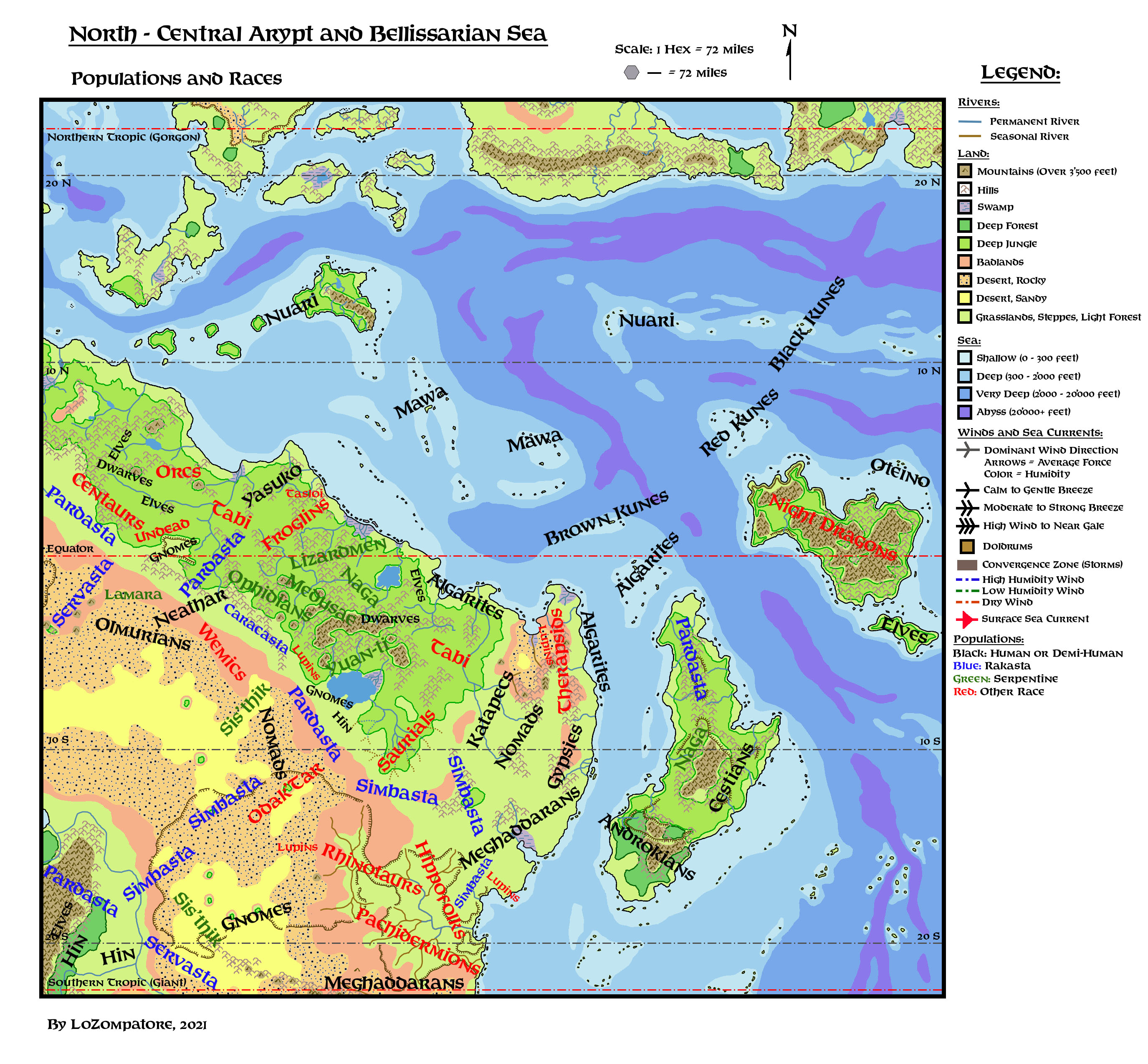 North Central Arypt Populations by Michele Carpita, June 2021