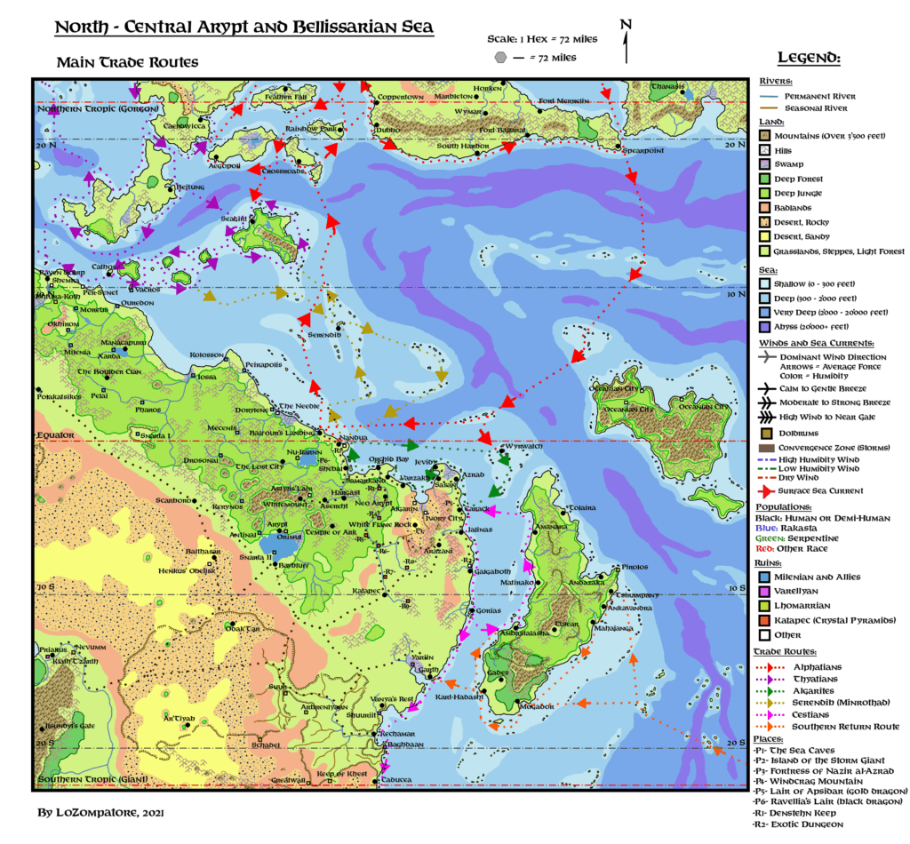 North Central Arypt Trade Routes by Nation by Michele Carpita, June 2021