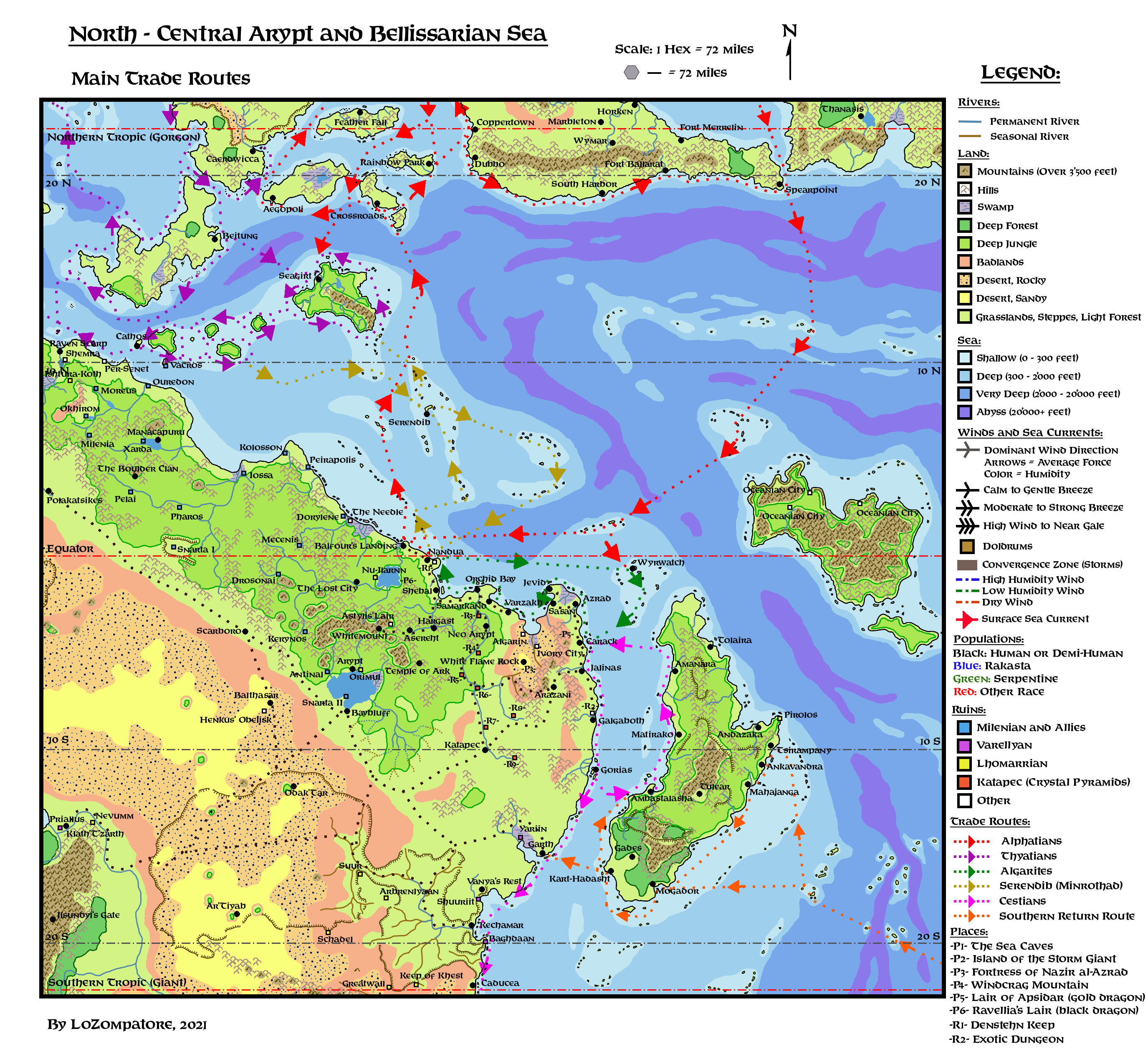 North Central Arypt Trade Routes by Nation by Michele Carpita, June 2021