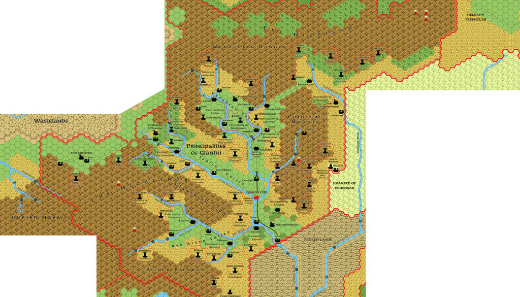 Glantri, 8 miles per hex (1987)