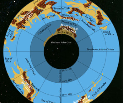 Adjusted Replica Map of the Hollow World Set Hollow World Antarctic Cap, May 2025