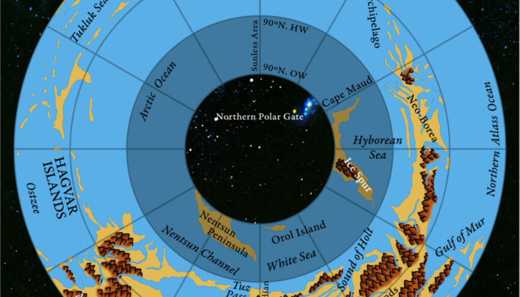 Adjusted Replica Map of the Hollow World Set Hollow World Arctic Cap, May 2025