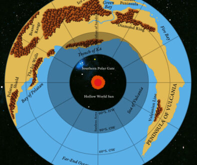 Adjusted Replica Map of the Hollow World Set Outer World Antarctic Cap, May 2025
