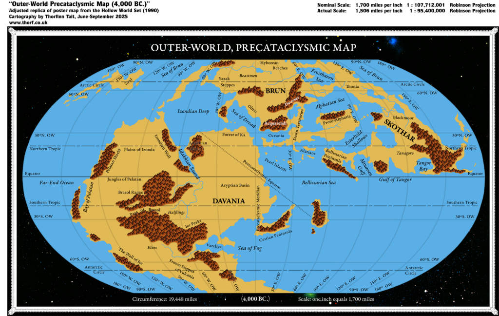 Adjusted Replica of the Hollow World Set Outer World Precataclysmic Map, September 2025