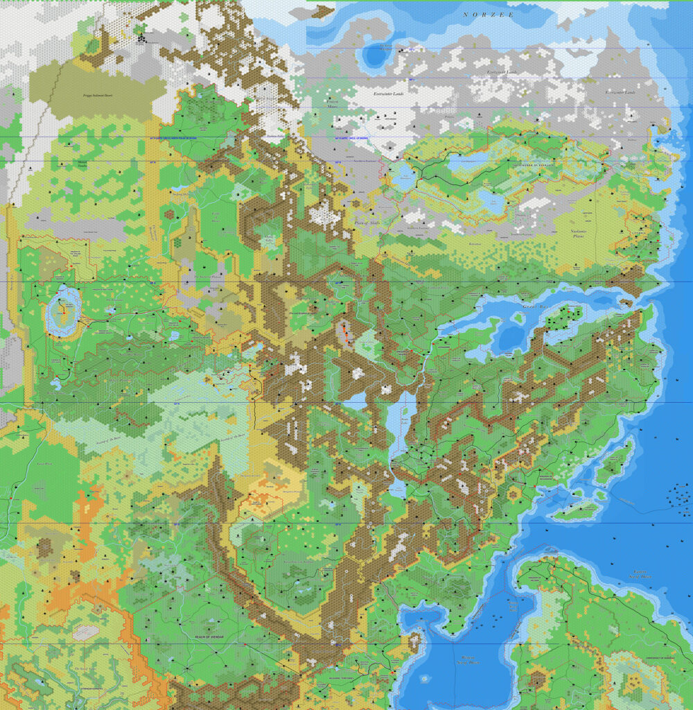 Northeastern Brun, 8 miles per hex by Jose Ignacio Ramos Lomelin, January 2016 (version 1)