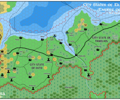 City States of Ekto and Trikelios, 8 miles per hex by Jose Ignacio Ramos Lomelin, November 2015