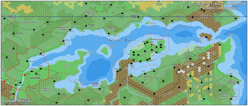 Great Bay Area of Norwold, 8 miles per hex by Jose Ignacio Ramos Lomelin, February 2016 (version 1)