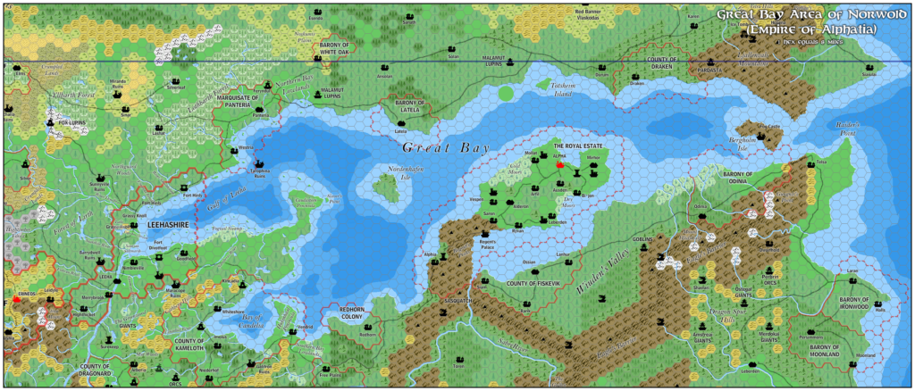 Great Bay Area of Norwold, 8 miles per hex by Jose Ignacio Ramos Lomelin, December 2016 (version 2)
