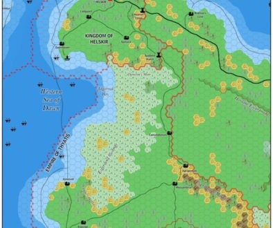 The Kingdom of Helskir and the Northern Dawn Territories, 8 miles per hex by Jose Ignacio Ramos Lomelin, February 2016